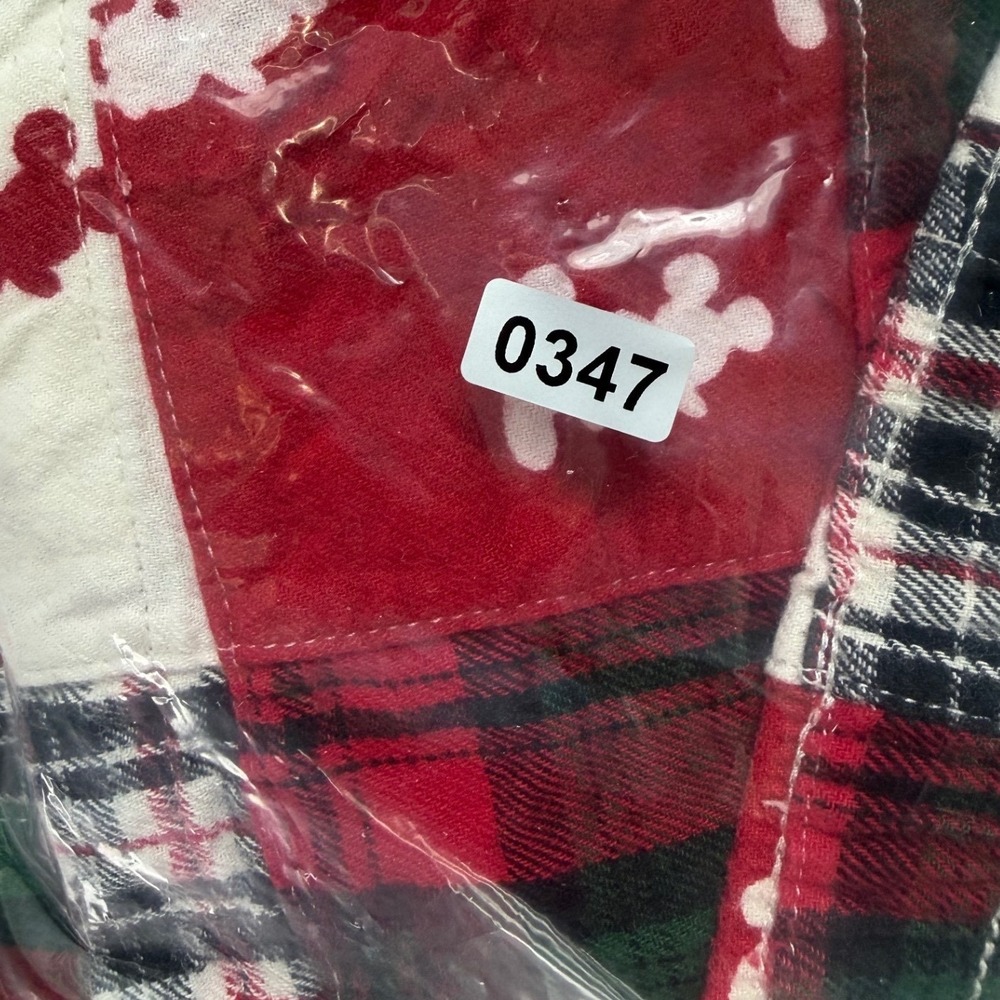 Disney Parks Mickey Mouse Patchwork Plaid Pajama Pants Mens Size XL Red Lounge - Picture 10 of 10